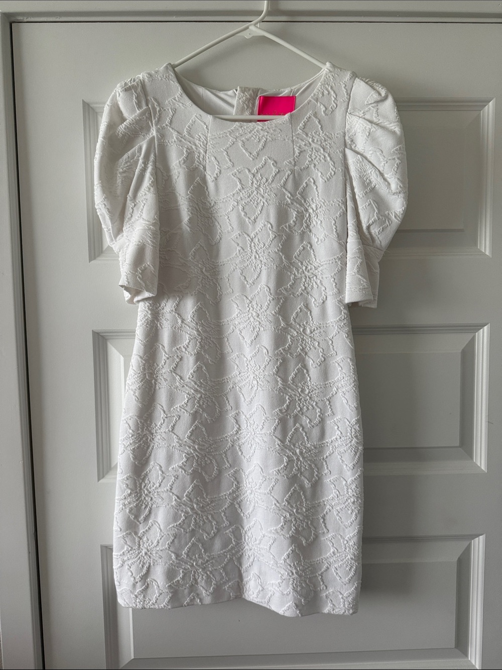 Lilly Pulitzer Knowles elbow sleeve White Textured Mini Dress